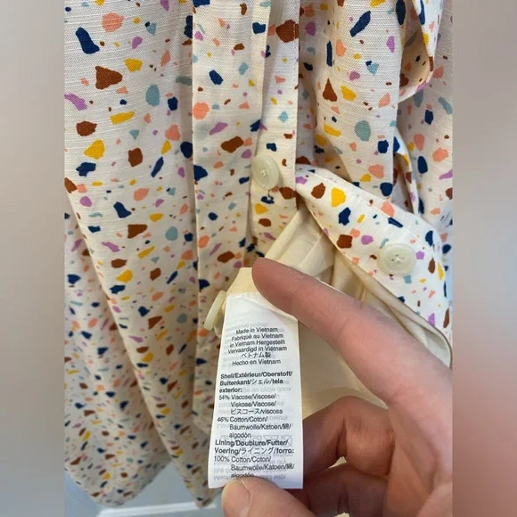 Madewell Polka Dot Midi Dress - Cream Multicolor - Picture 13 of 13